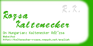 rozsa kaltenecker business card